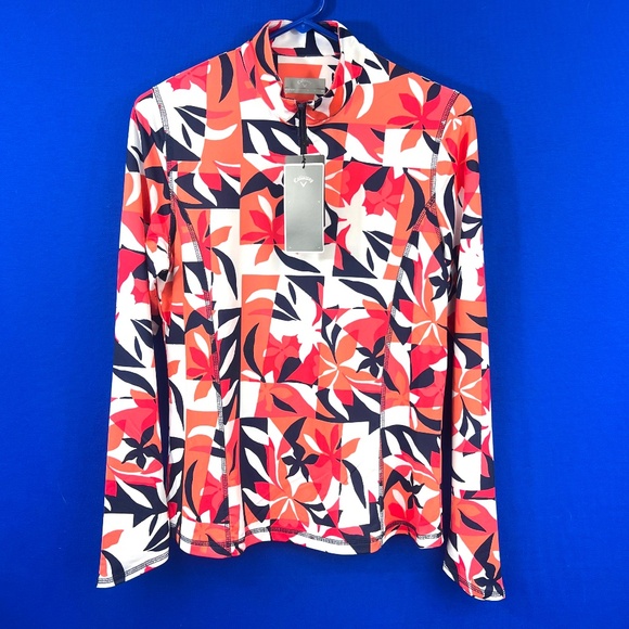 ⛳️NWT🤩 |•CALLAWAY•| Colorful Zip Golf Pullover Size Medium - Picture 1 of 11